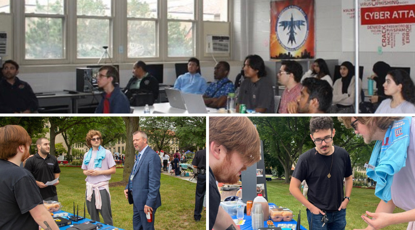 2023 group collage of cybersecurity students in the cybersecurity club