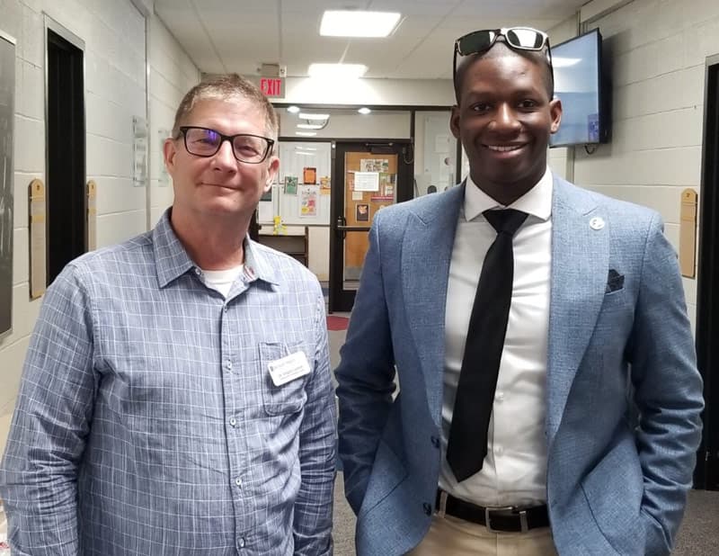 Dr. Greg Laidlaw with Aaron Hewins (2nd Place Winner)