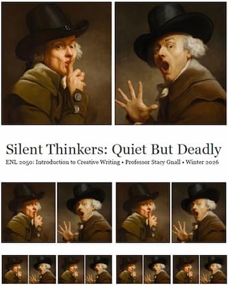 Cover page for Silent Thinkers student anthology